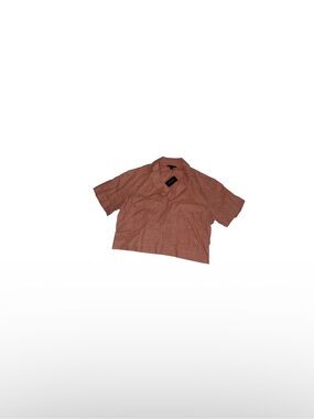 🆕 RW & Co Pink Linen Crop Top - Women’s Size XS